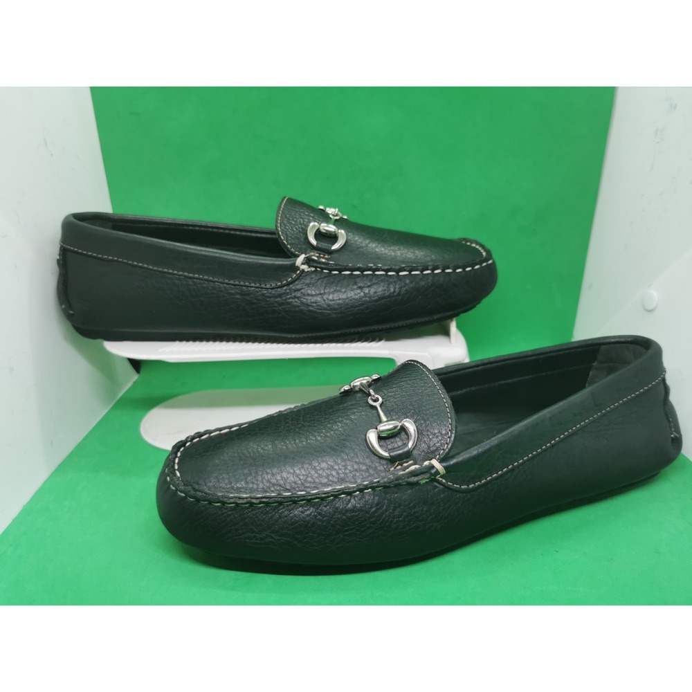 Buffalo Jackson Bison Black Leather Driving Mocs Loafer Size 11 M